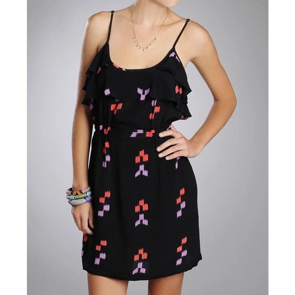 Greylin Women's Black Geometric Print Sleeveless Mini Dress Size XS